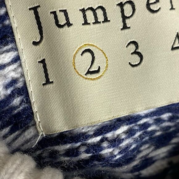 Jumper 1234 Sweater Womens M 2 Turtleneck Fair Isle Cashmere Wool Oversized Boxy - Picture 10 of 13